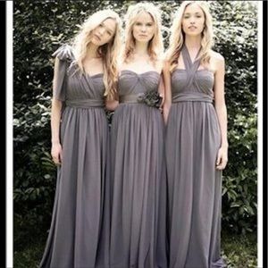 Jenny Yoo Aidan Convertible Bridesmaid Dress/Gown‎ in Charcoal